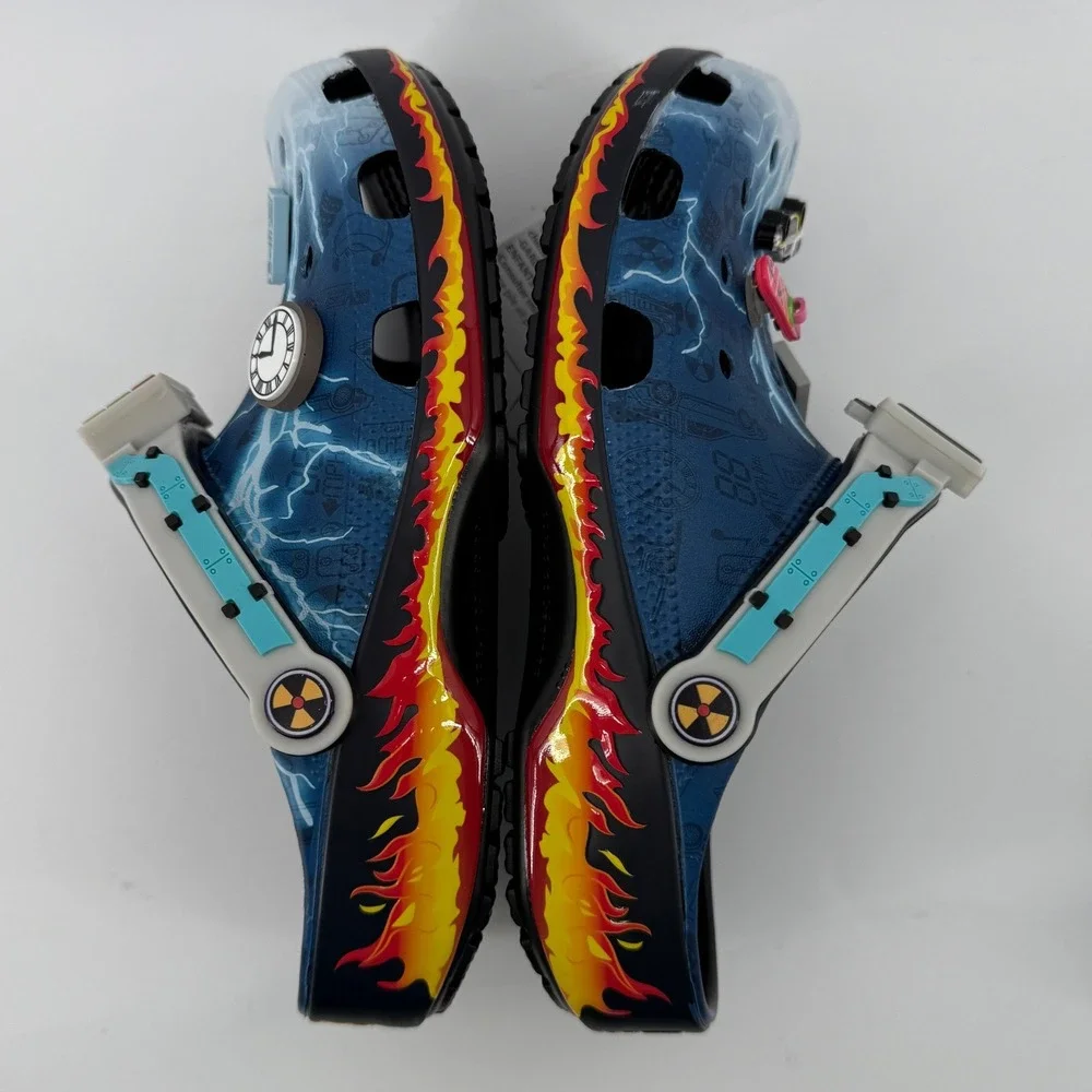 Crocs Back to The Future Classic Clogs Men 6/Women 8 Jibbitz Light Up 211503-90H